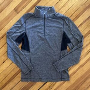 Lululemon Men’s Core 1/2 Half Zip in Charcoal Heather/Black Size L